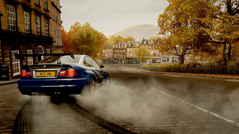 Blue BMW Drift Car — Dynamic