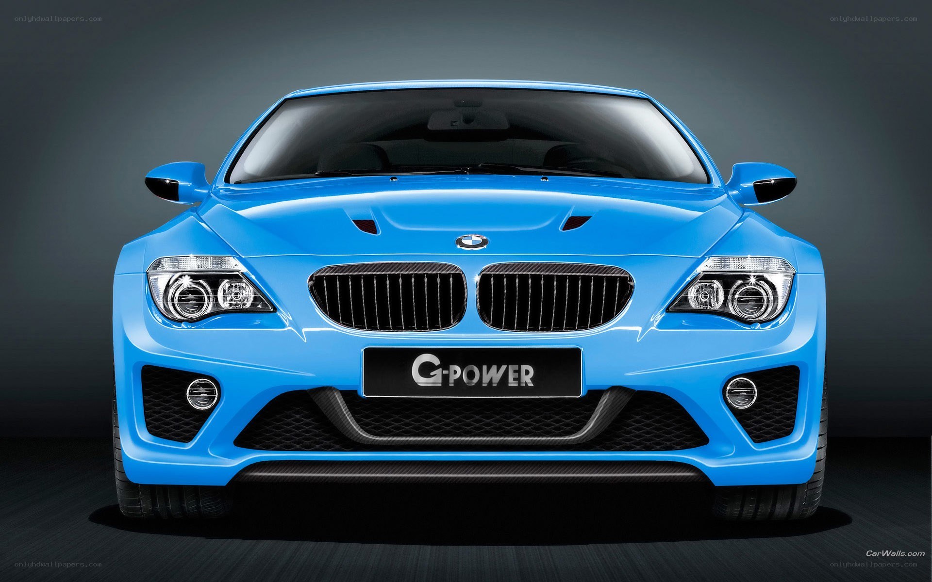 blue bmw g-power car