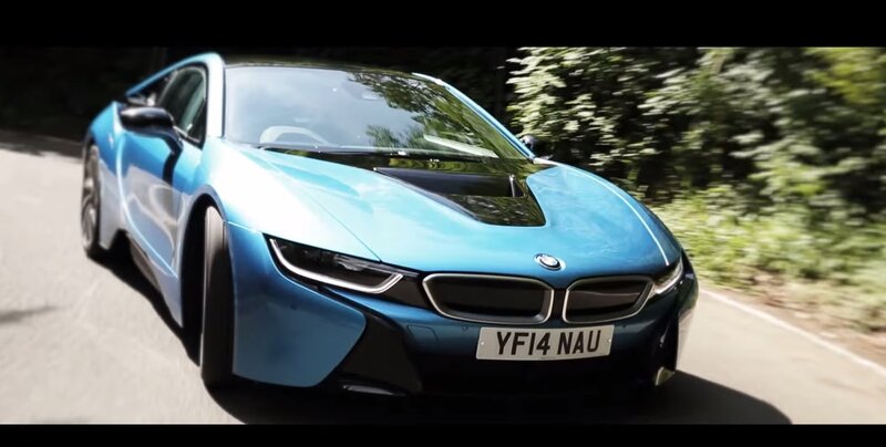Blue BMW I8 Car