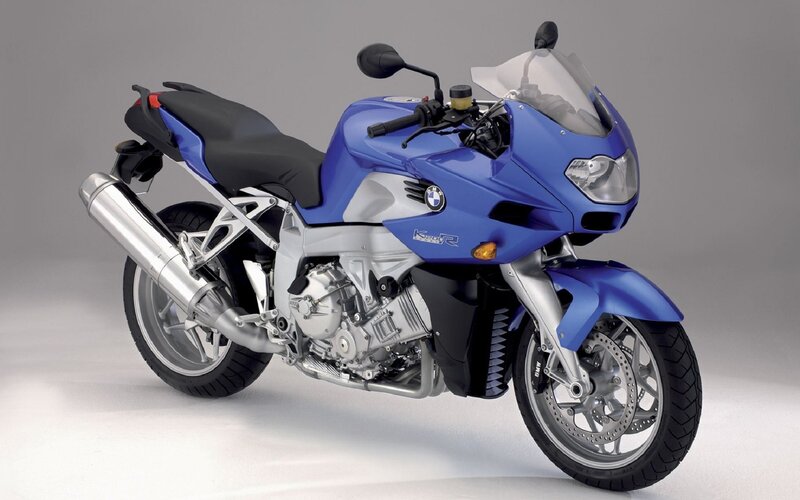 Blue BMW K1200R motorcycle