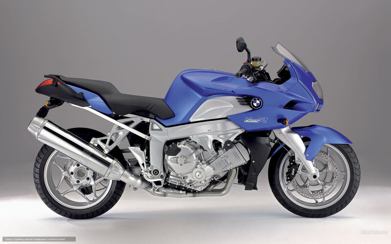 Blue BMW K1200R motorcycle