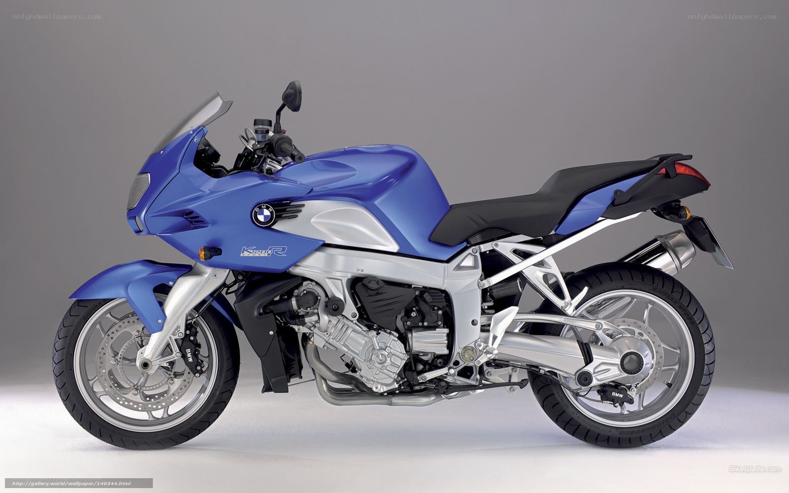 Blue BMW K1200R motorcycle