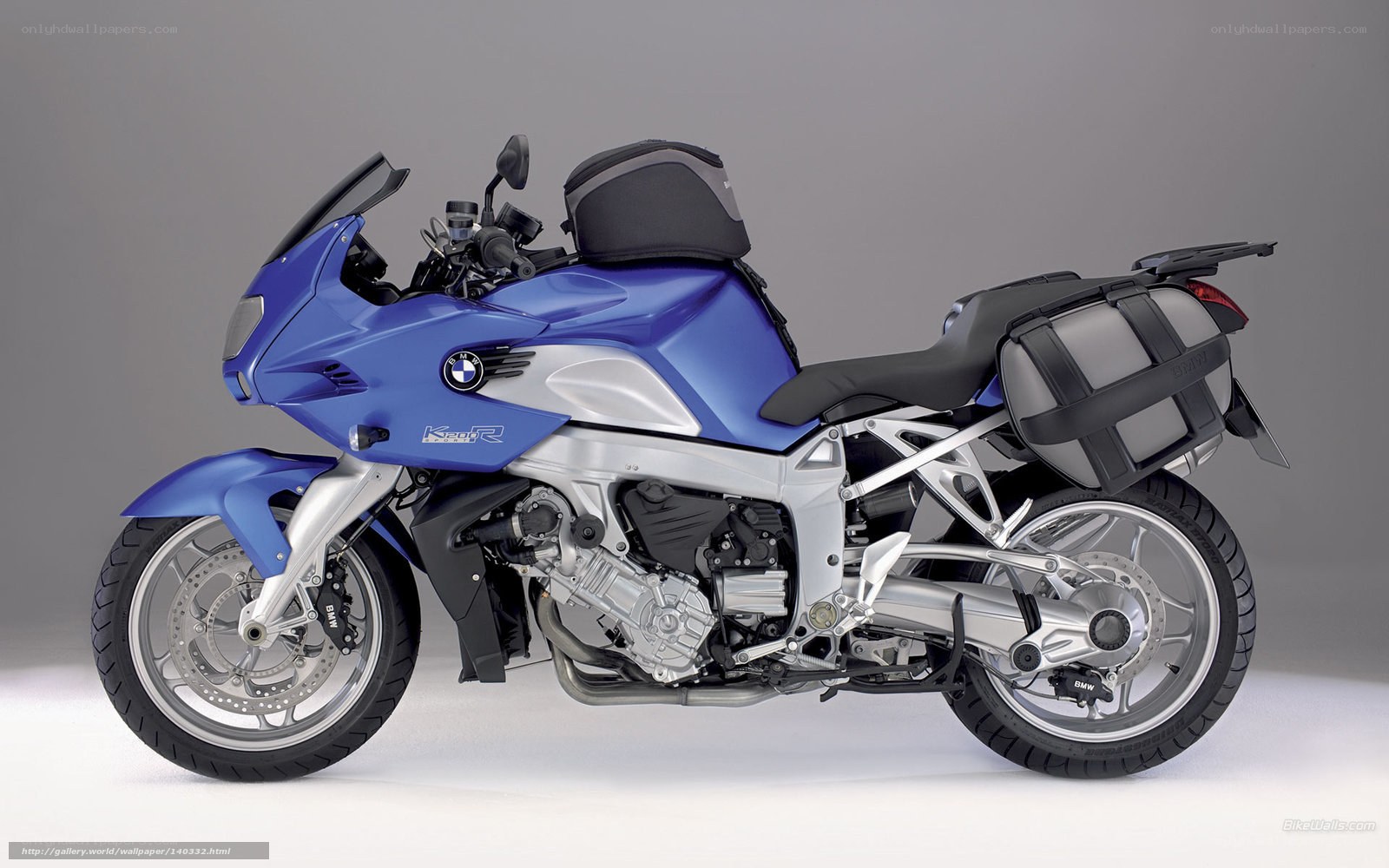 Blue BMW K1200R motorcycle