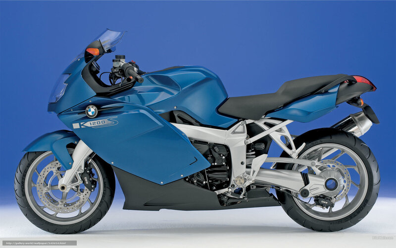 Blue BMW K1200S motorcycle