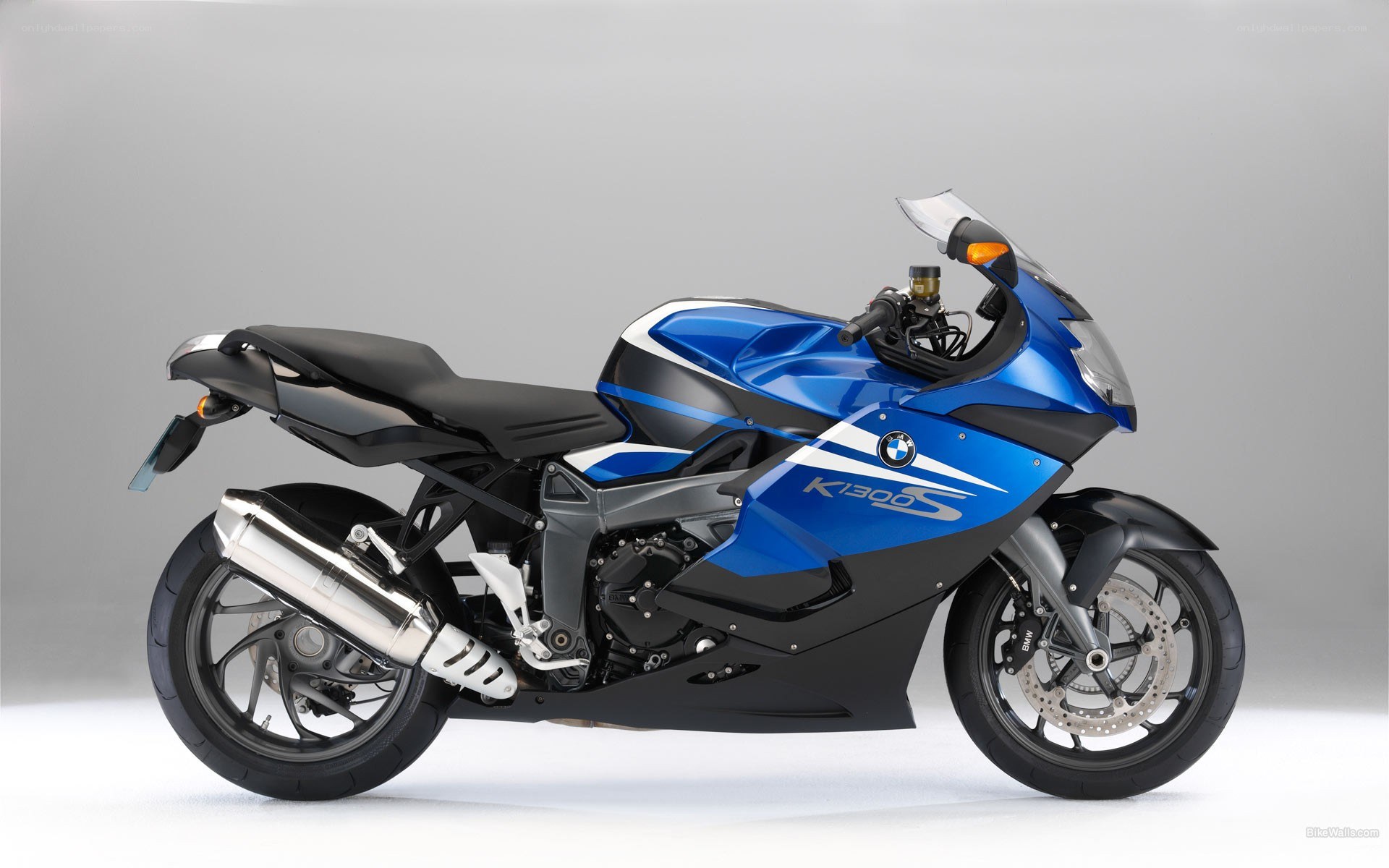Blue BMW K1300S motorcycle