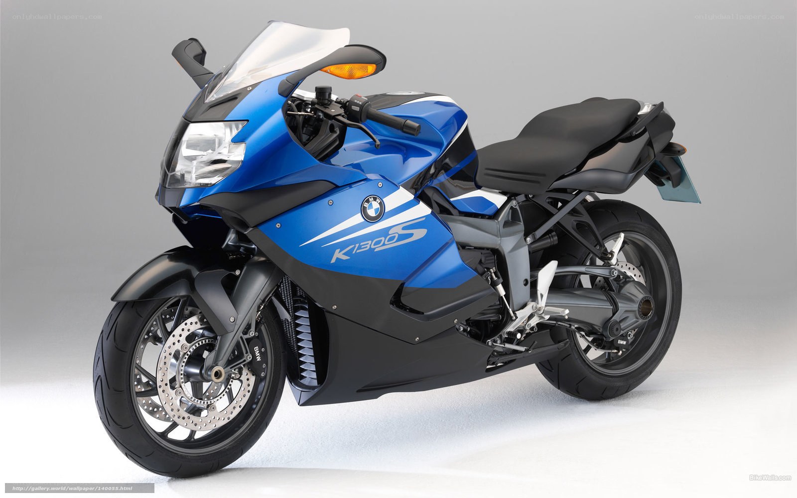Blue BMW K1300S motorcycle