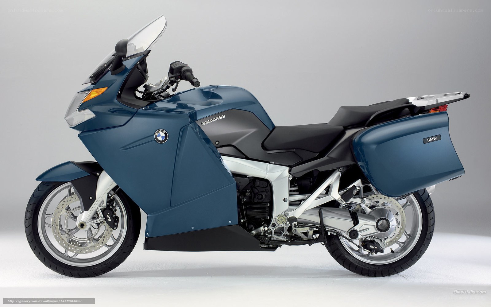 Blue BMW K1600GT motorcycle