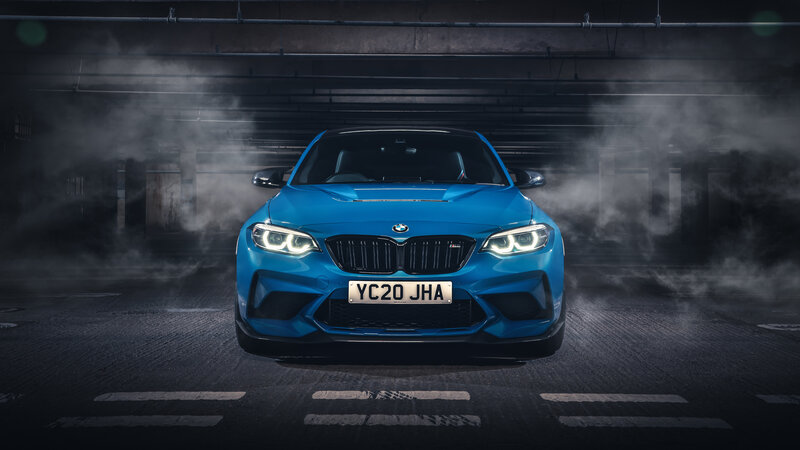 Blue BMW M2 Car — Dramatic