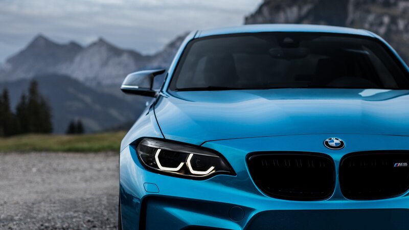 Blue BMW M2 Car