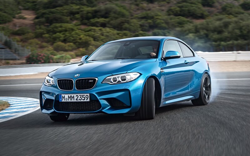 Blue BMW M2 Coupe — Dynamic, Afternoon
