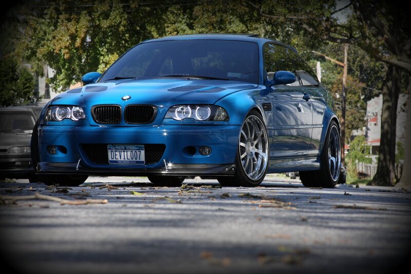 Blue Bmw M3 Car — Dramatic, Afternoon, Photograph