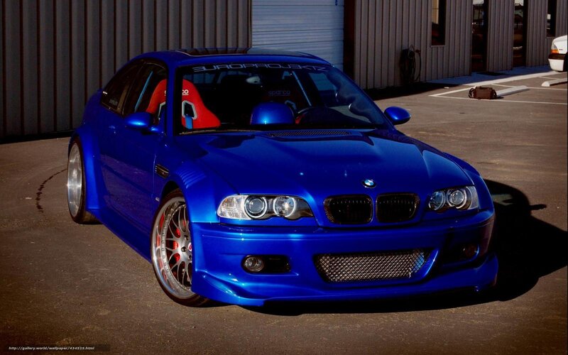 Blue BMW M3 Car — Dramatic, Afternoon