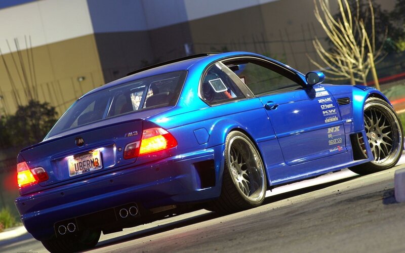 Blue BMW M3 Car — Dramatic