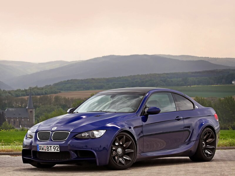 Blue BMW M3 coupe