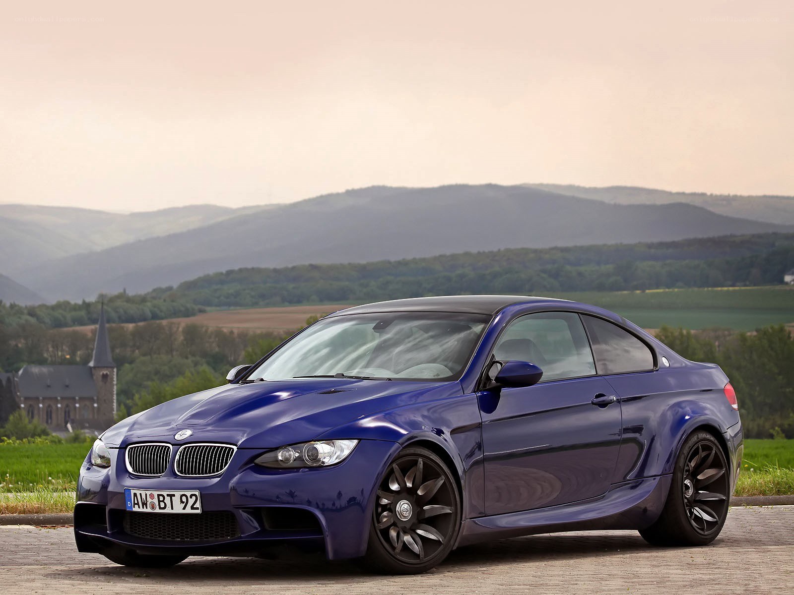Blue BMW M3 coupe