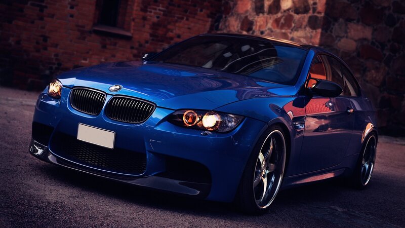blue bmw m3 coupe