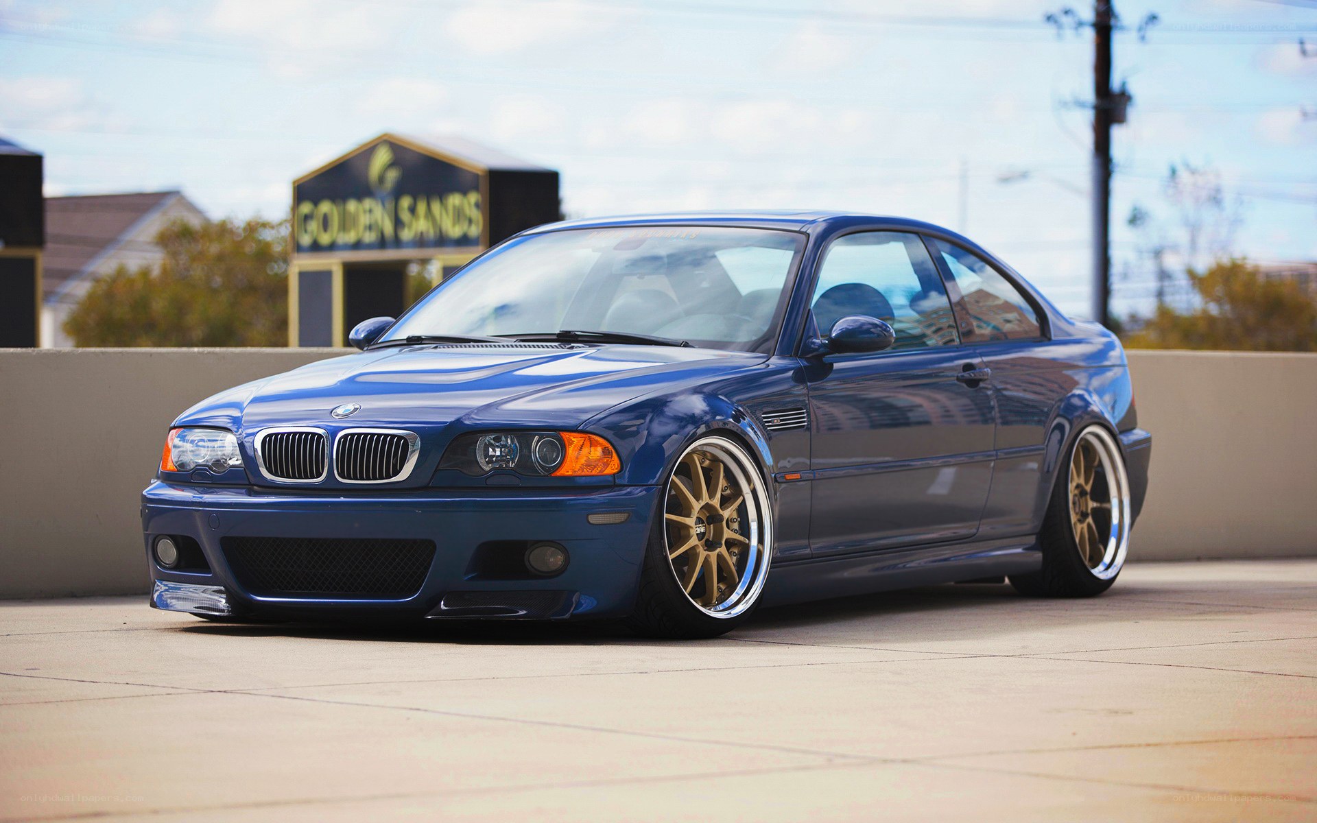Blue BMW M3 coupe