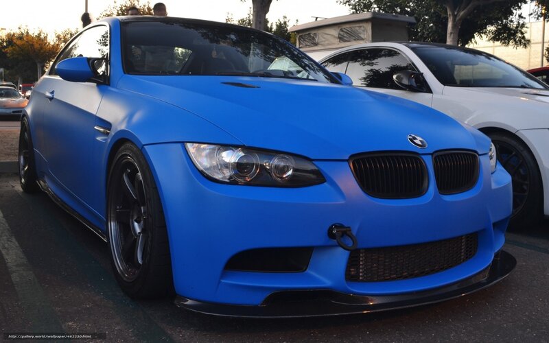 Blue BMW M3 Coupe — Calm, Sunset