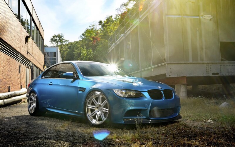 Blue Bmw M3 Coupe — Dramatic, Afternoon, Photograph, Building