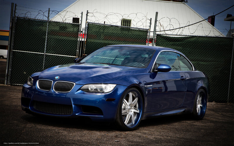 Blue Bmw M3 Coupe — Dramatic, Afternoon, Photograph, Fence
