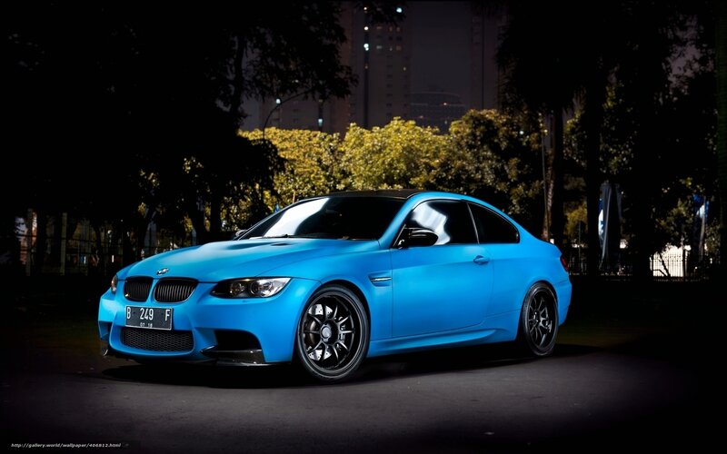 Blue Bmw M3 Coupe — Dramatic, Night, Photograph