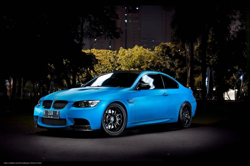 Blue Bmw M3 Coupe — Dramatic, Night