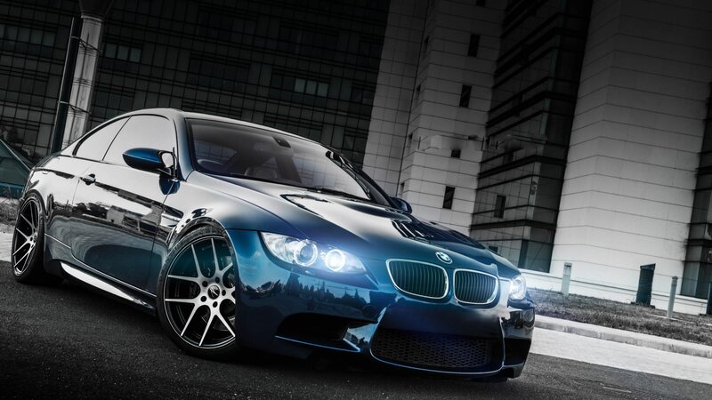 Blue BMW M3 Coupe — Dramatic, Photograph, Car, Building