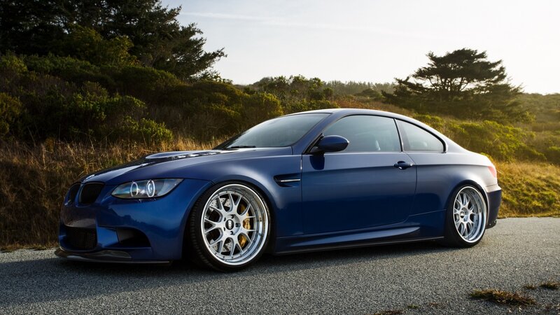 Blue BMW M3 Coupe — Serene, Sunset