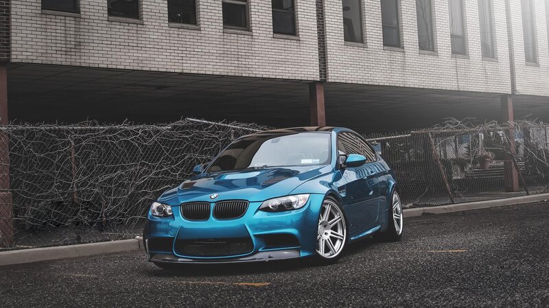 Blue BMW M3 Coupe — Urban