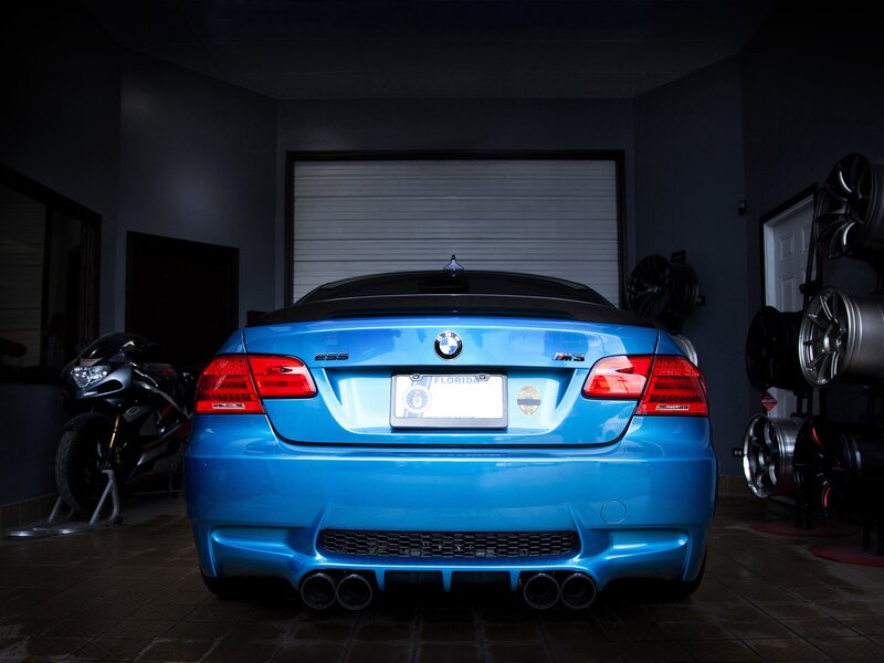 Blue BMW M3 — Dramatic