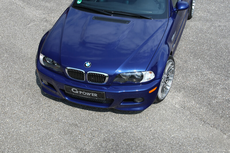 Blue BMW M3 from above