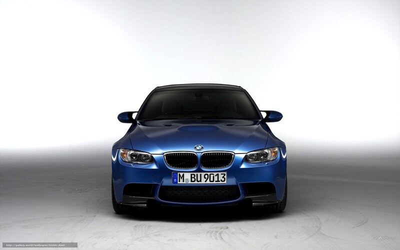 blue bmw m3 front view