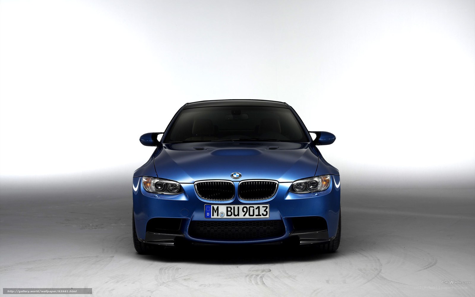 blue bmw m3 front view
