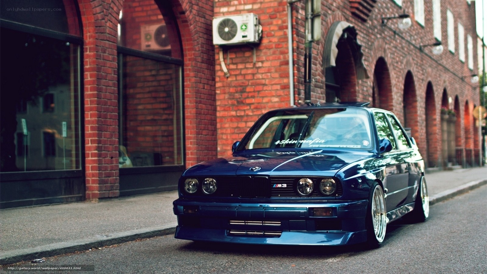 blue bmw m3 on street