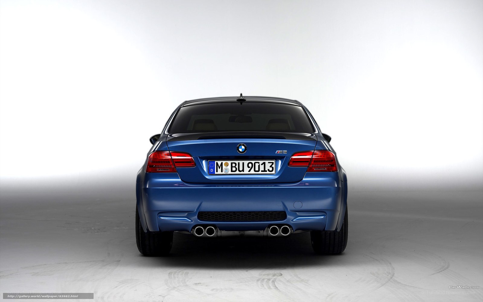 Blue BMW M3 rear view