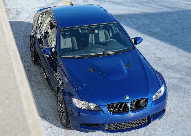 Blue BMW M3 sedan