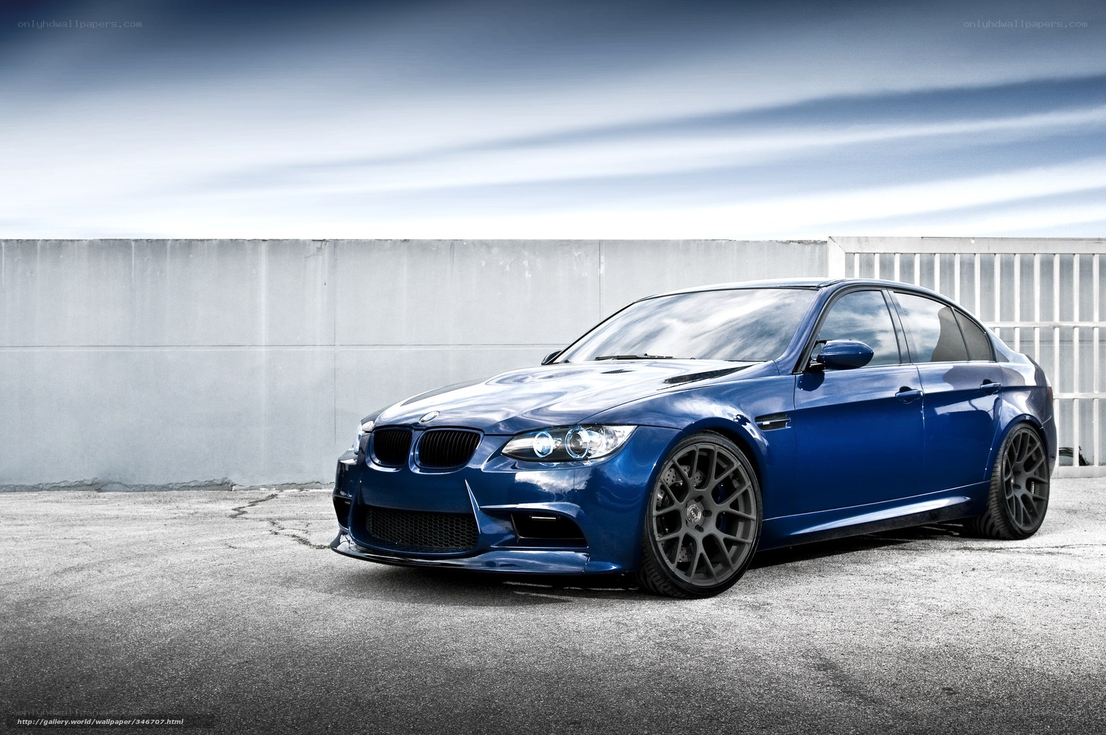 Blue BMW M3 sedan