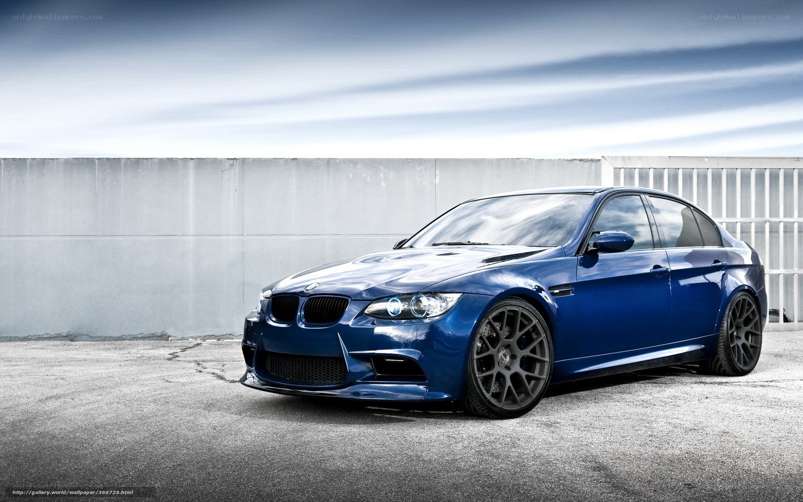 Blue BMW M3 sedan