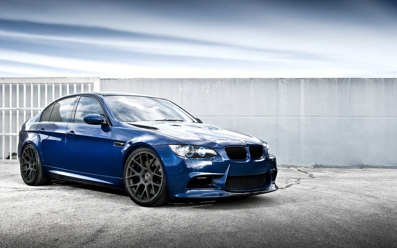 blue bmw m3 sedan
