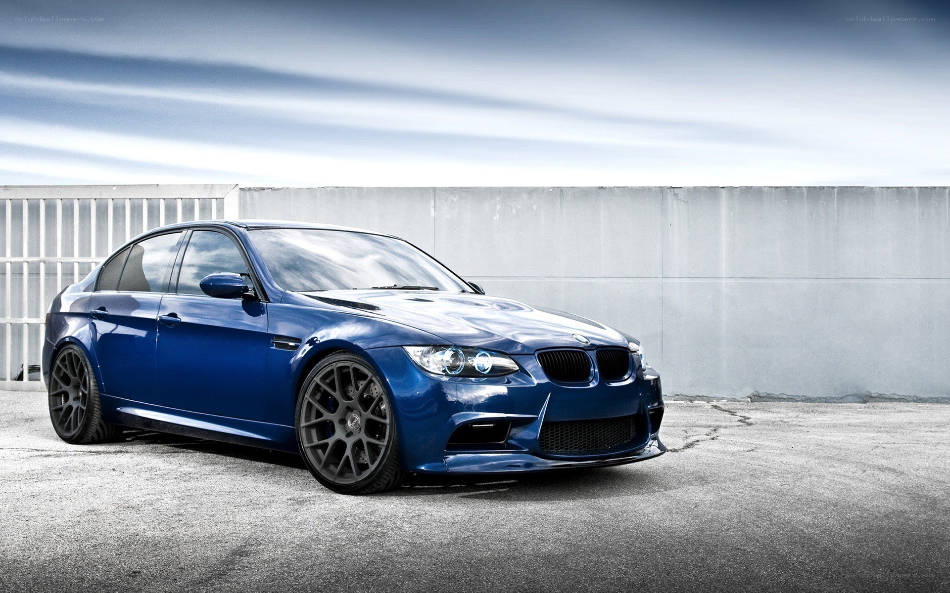 blue bmw m3 sedan