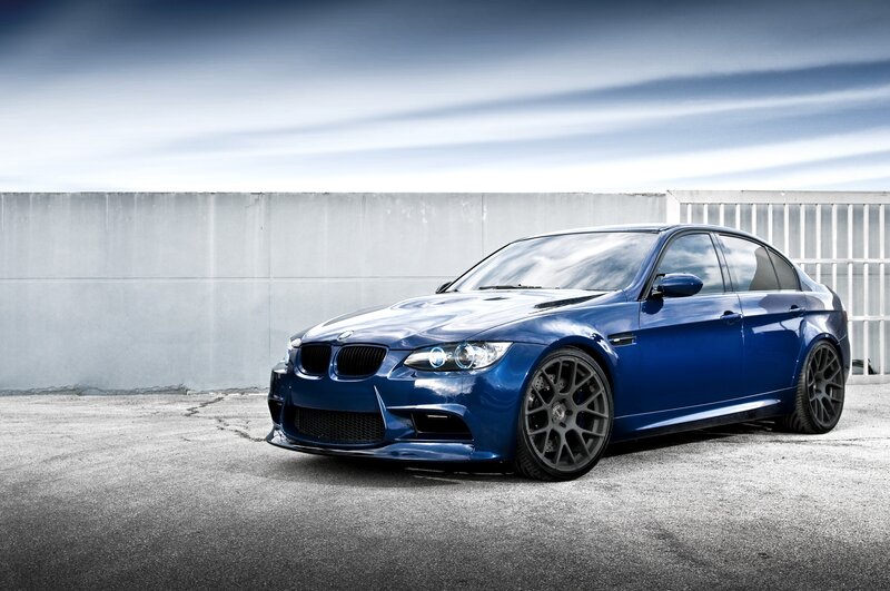 Blue BMW M3 sedan