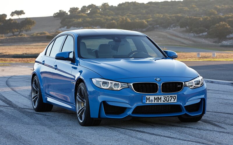 Blue BMW M3 Sedan — Dramatic, Sunset, Photograph, Car