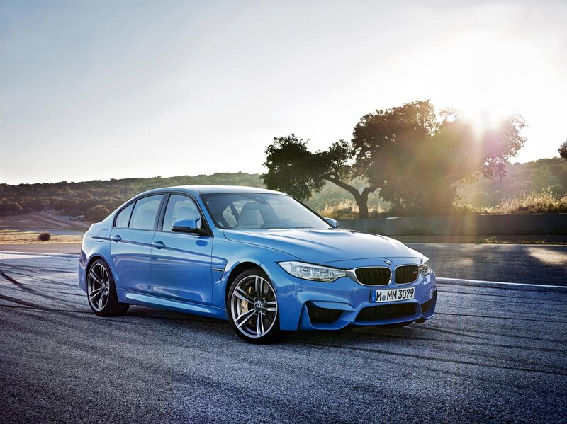 Blue BMW M3 Sedan — Dramatic
