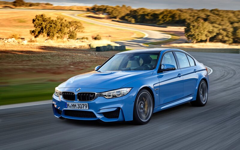 Blue Bmw M3 Sedan — Dynamic, Afternoon, Photograph