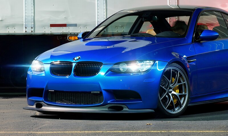 blue bmw m3 sports car