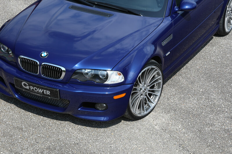 blue bmw m3 with g-power badge