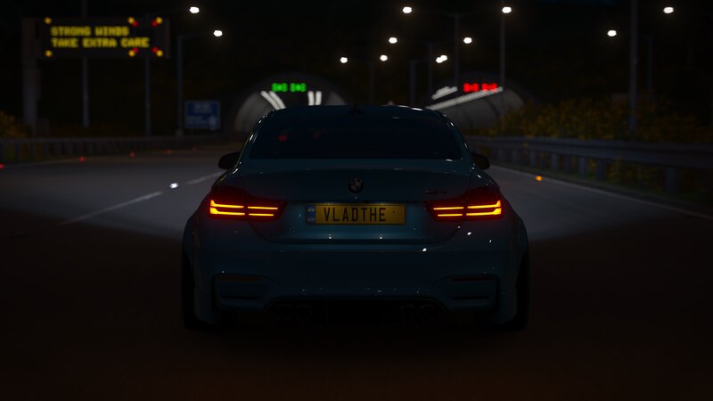 Blue BMW M4 Car — Black