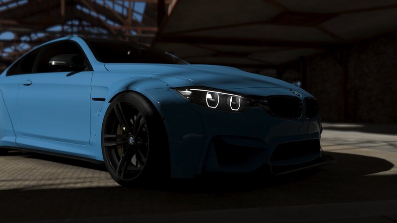 Blue Bmw M4 Car — Dramatic, 3d Render