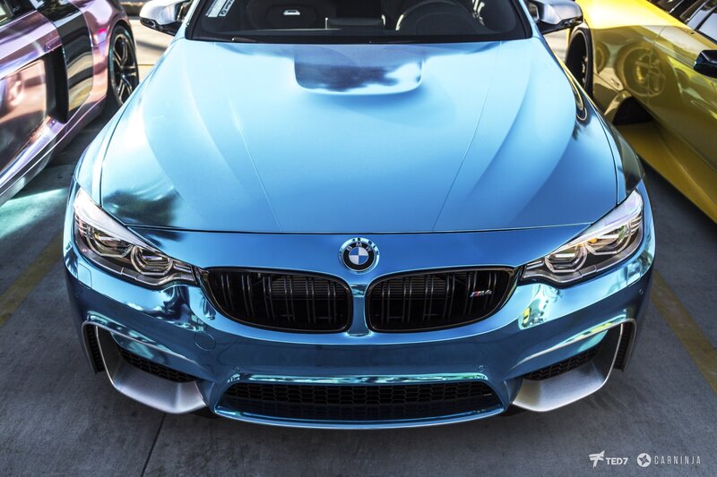Blue BMW M4 Car — Dramatic, Afternoon, Photograph