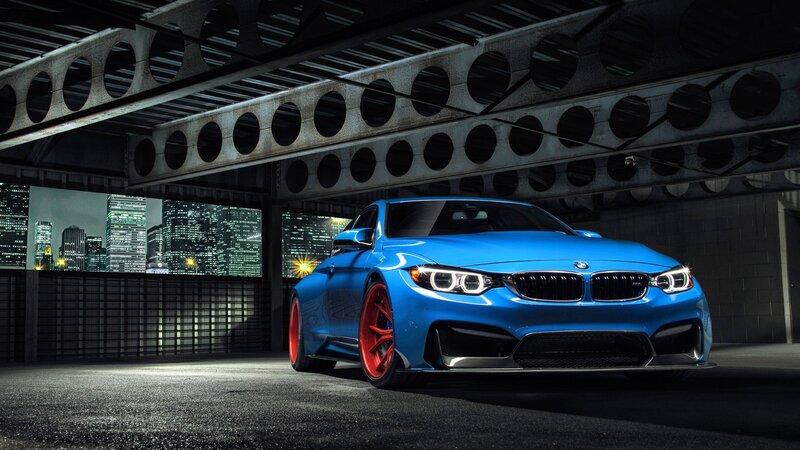 Blue BMW M4 Car